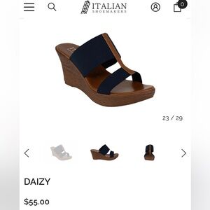 NWOT Italian Shoemakers Daizy Wedges